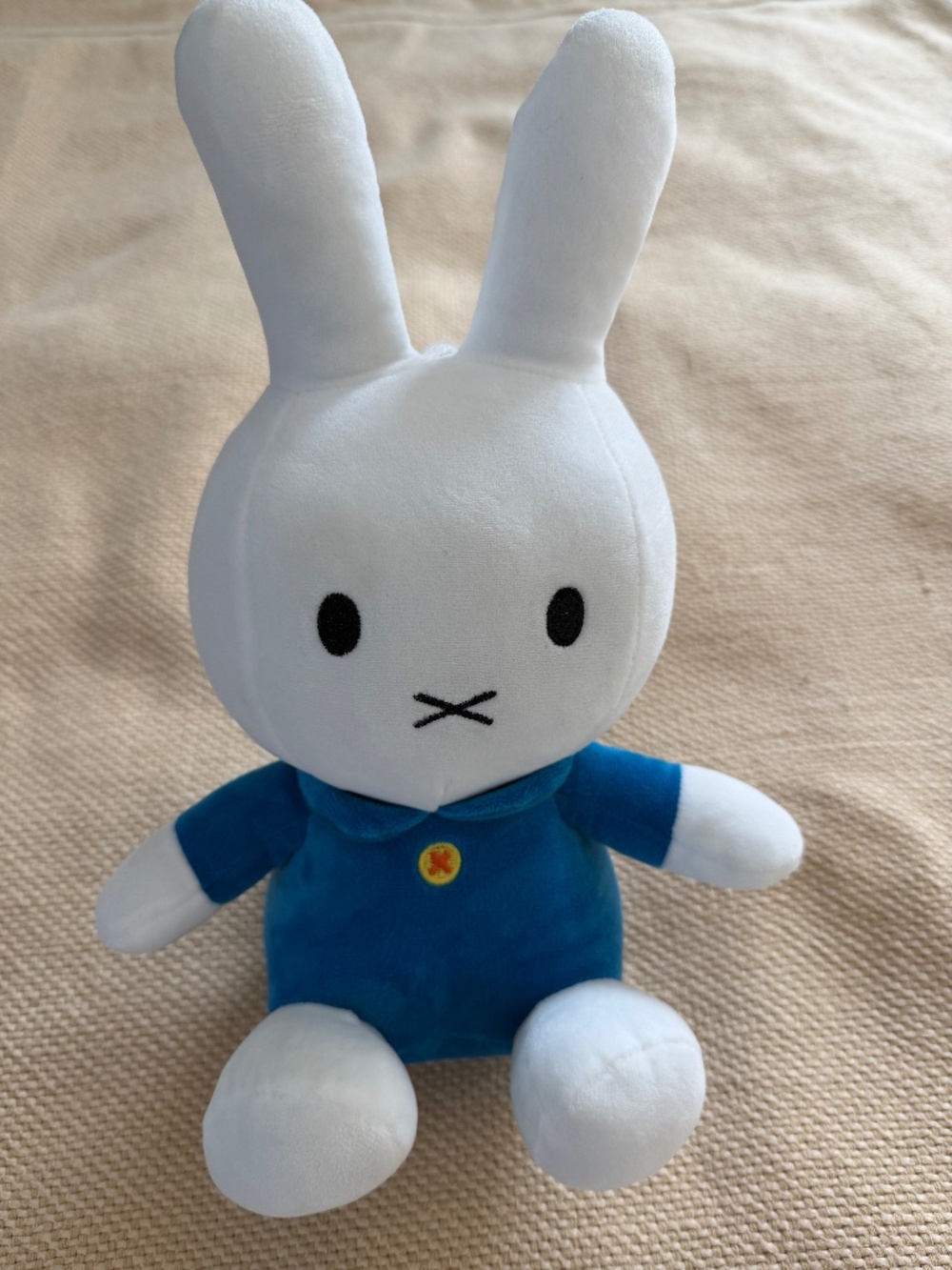 Kids Preferred Miffy Bunny Plush 12-inch White Rabbit Blue Collared Dress